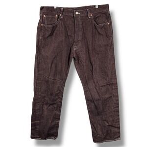Levi's 501 Original Fit Brown Button Fly Jeans W38 L30